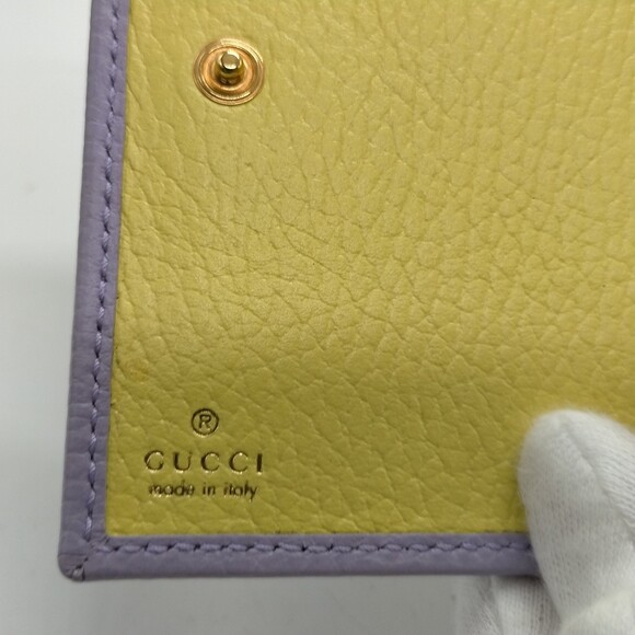No Tariff Gucci Wallet Purple Leather #195437G15 - Picture 5 of 8